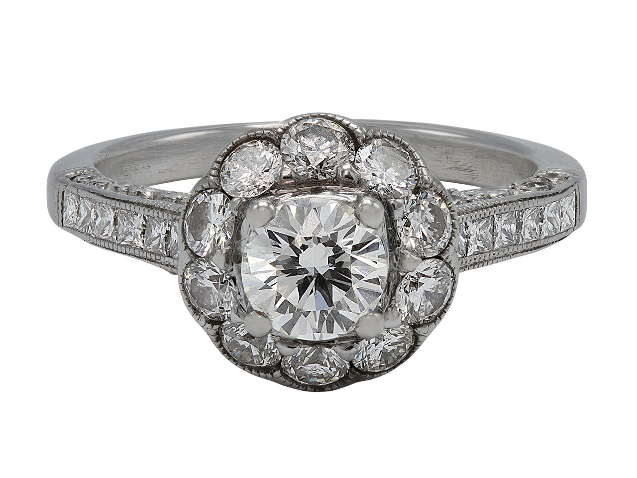 Diamond Ring, 0.52 Carat F/SI-1, in 18K White Gold