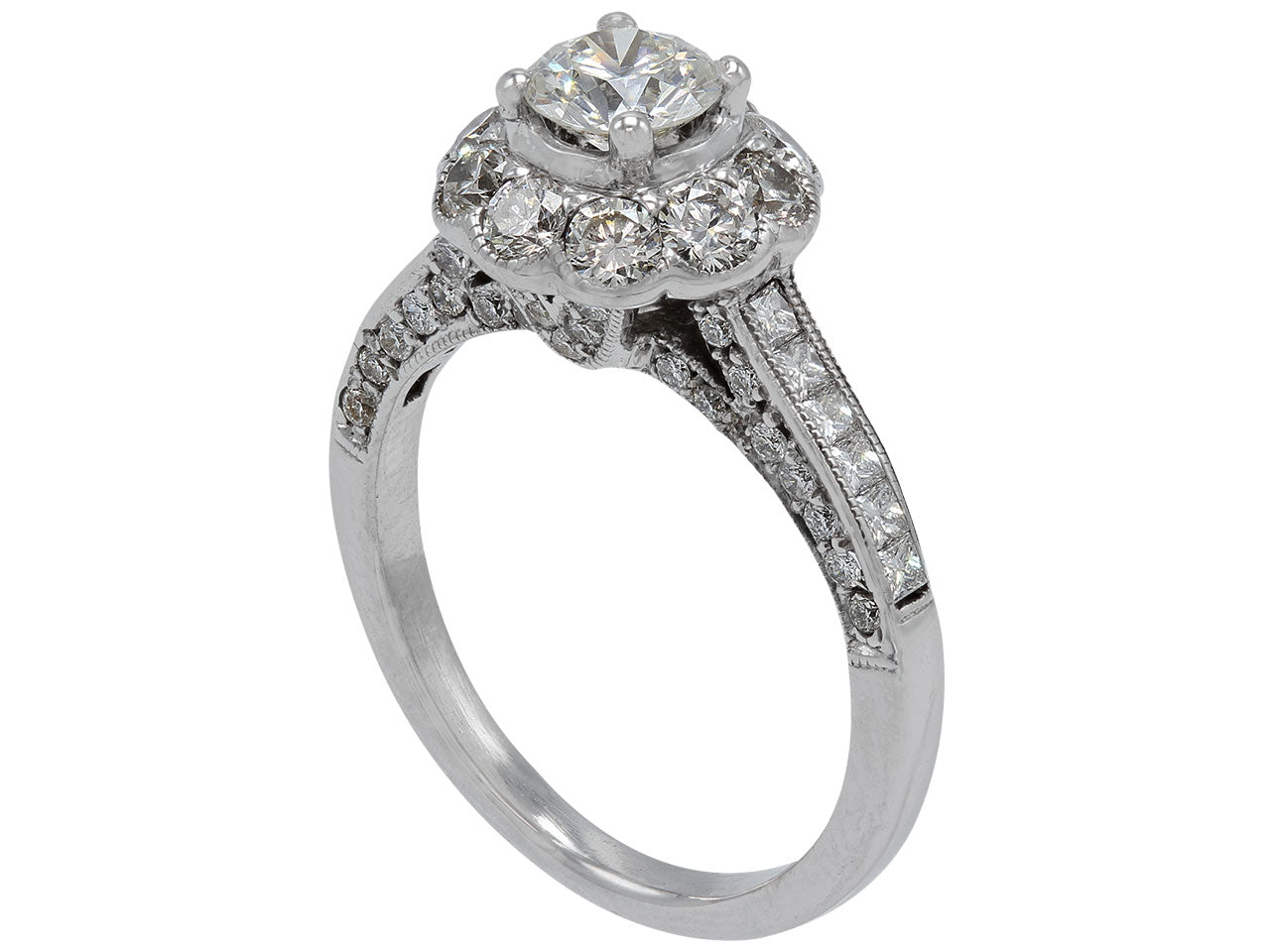 Diamond Ring, 0.52 Carat F/SI-1, in 18K White Gold