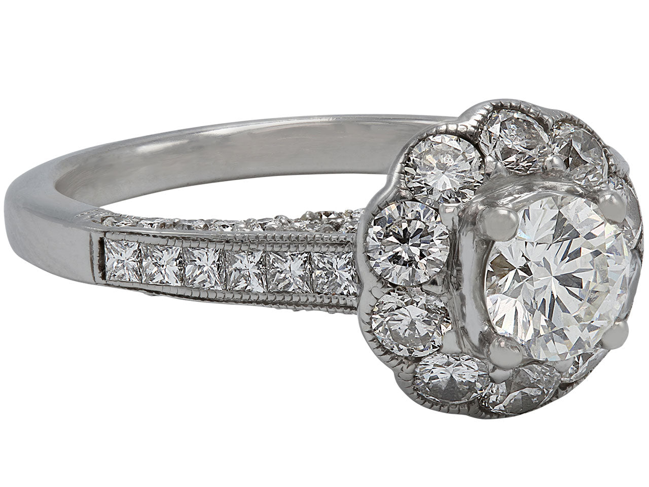 Diamond Ring, 0.52 Carat F/SI-1, in 18K White Gold