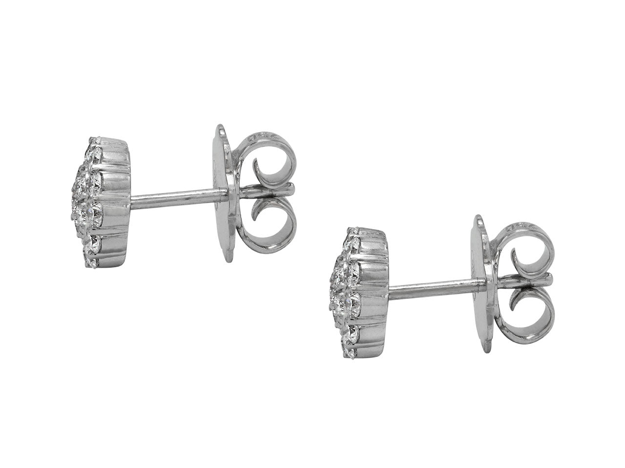 Rhonda Faber Green Diamond Studs in 18K White Gold