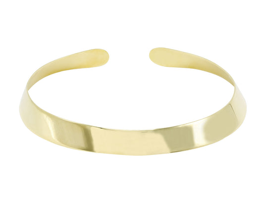 High Polish Gold Choker in 18K Gold