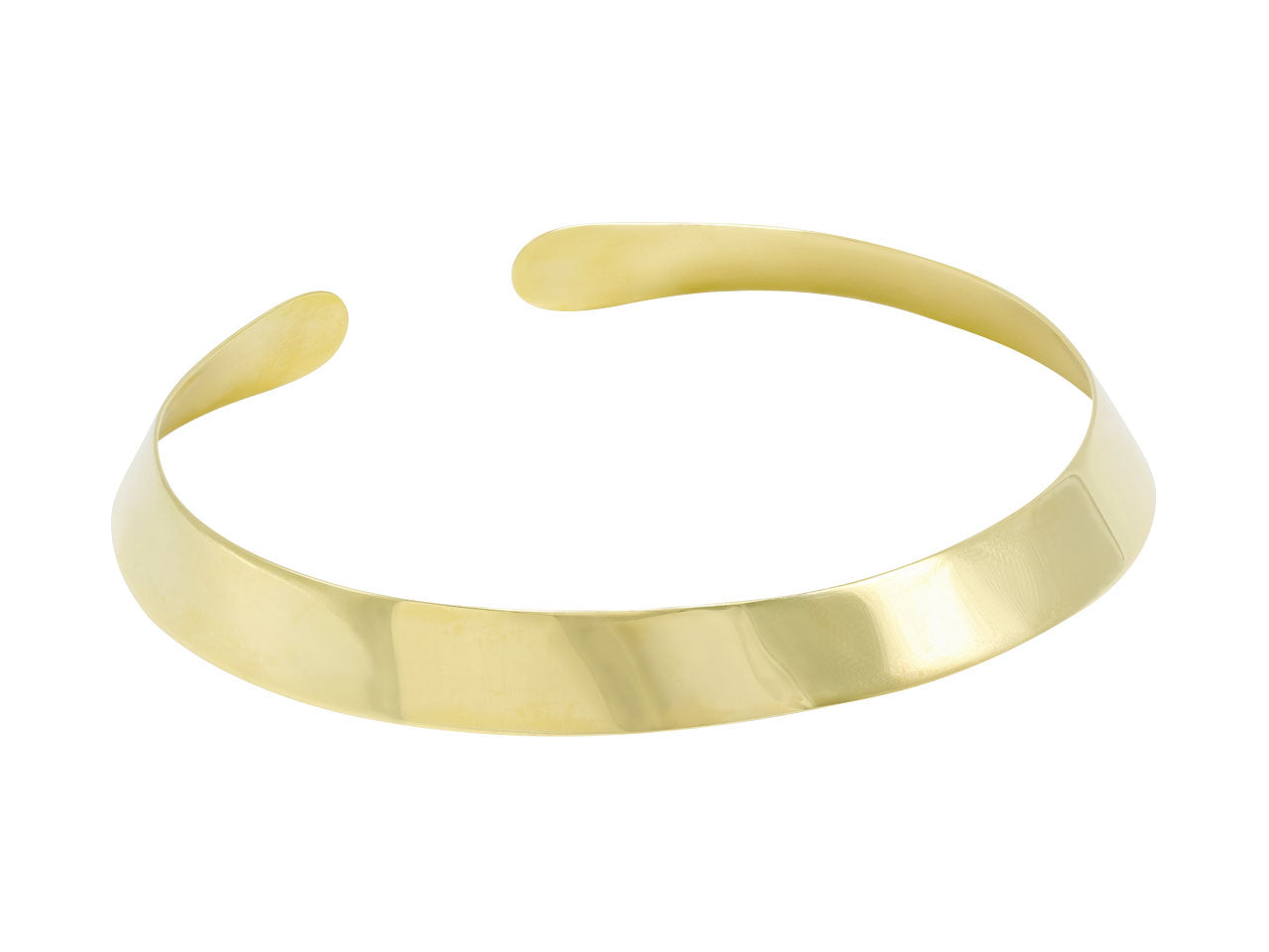 High Polish Gold Choker in 18K Gold