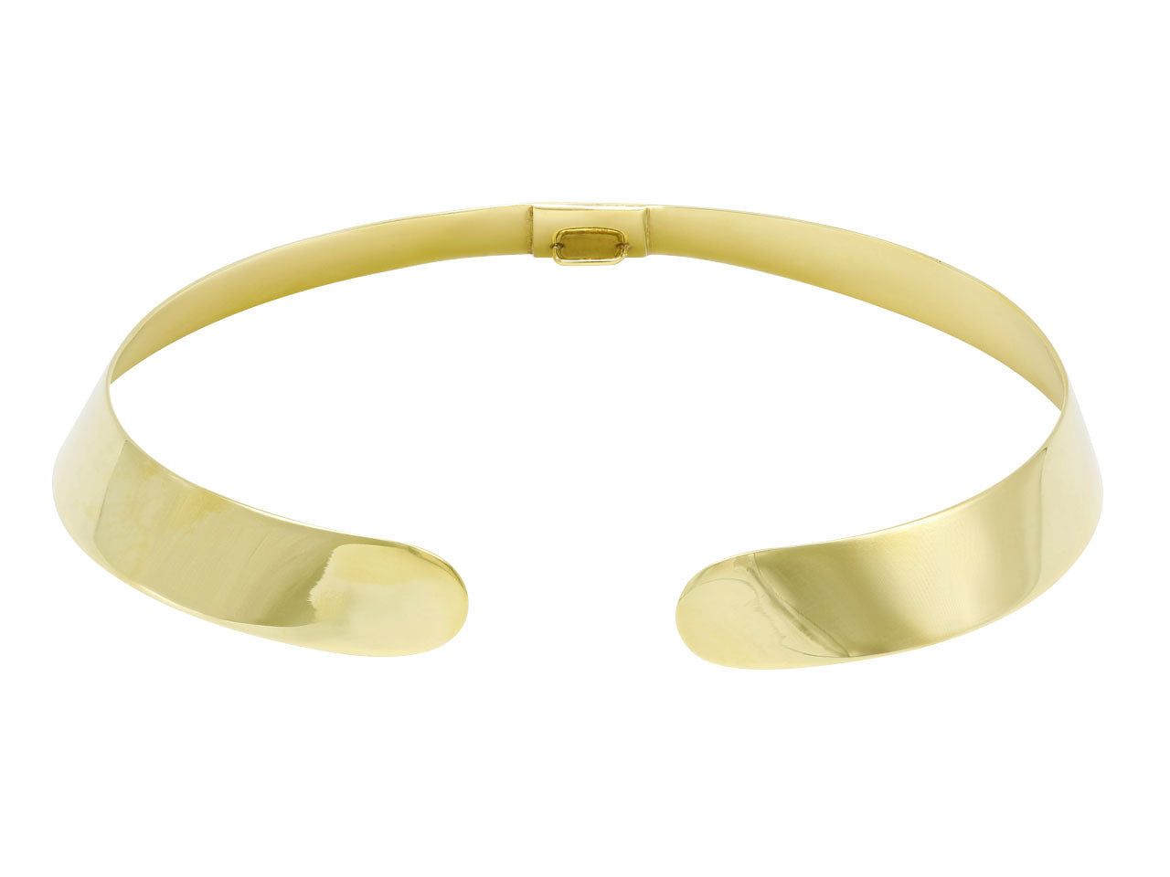 High Polish Gold Choker in 18K Gold