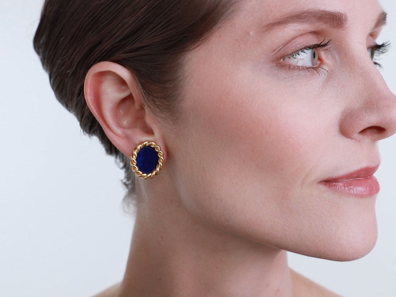 Lapis Earrings in 18K Gold