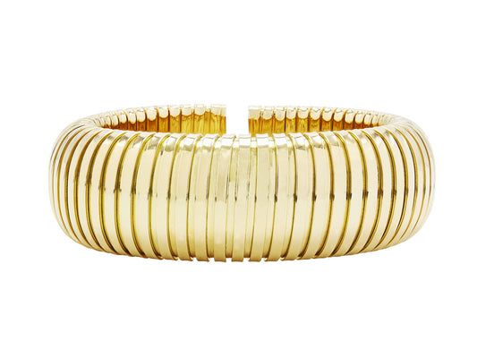 Domed Cuff Bracelet in 18K Gold, by Beladora