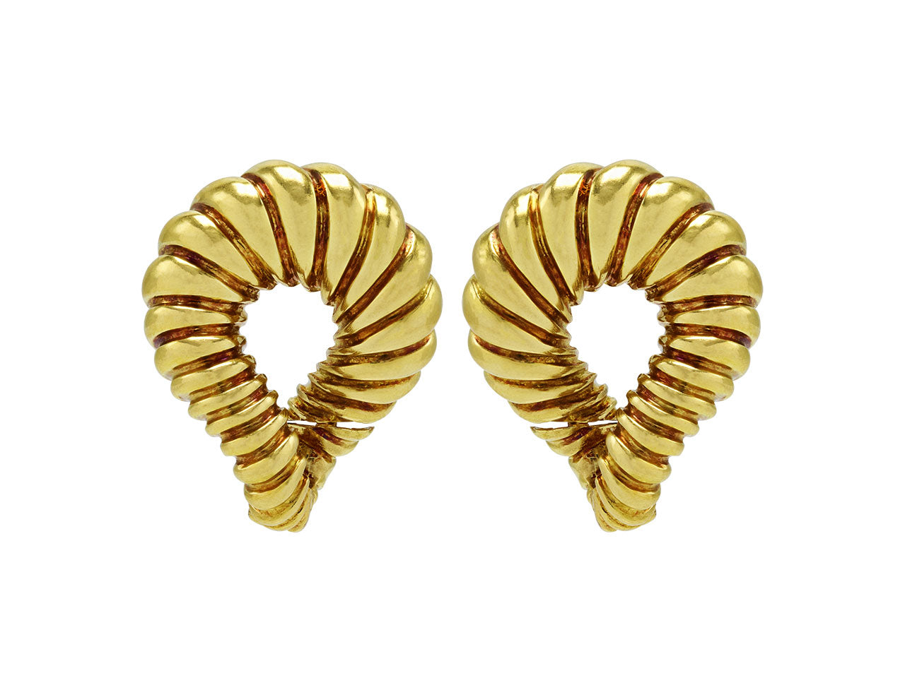 Twist Earrings in 18K Gold