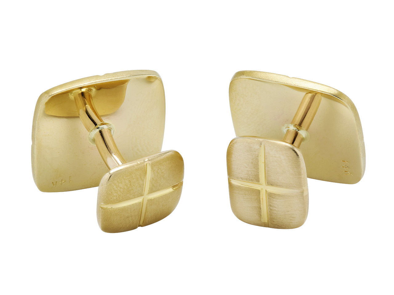 Diamond Cufflinks in 14K Gold