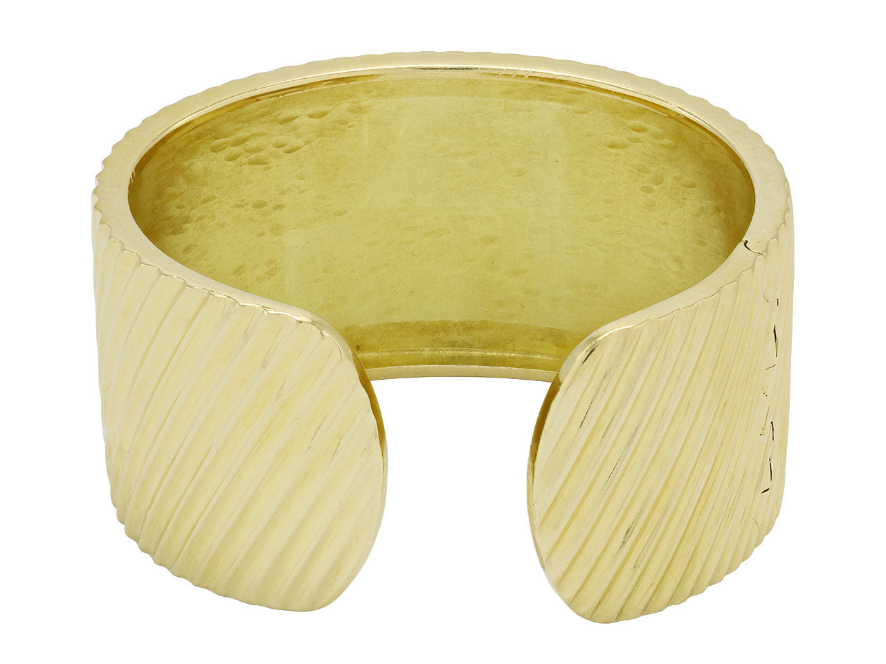 Textured Bangle Bracelet in 18K Gold