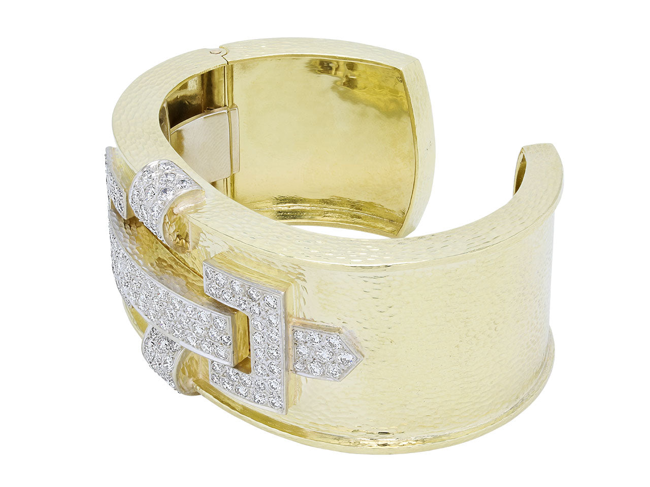 Hammerman Brothers Diamond Cuff Bracelet in 14K Gold and Platinum