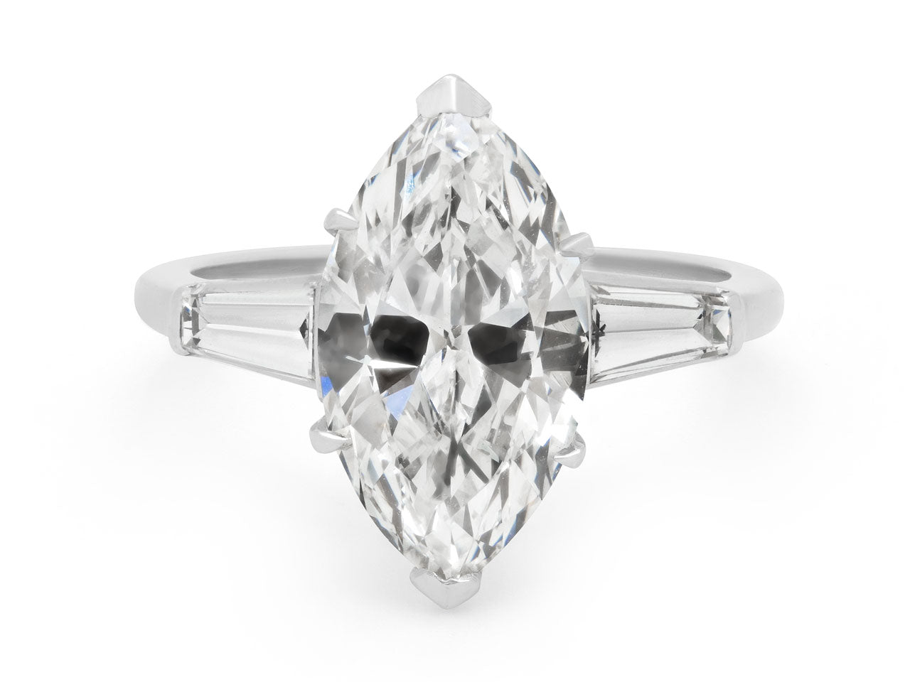 Marquise Diamond Ring, 3.06 Carats I/VVS2, in Platinum