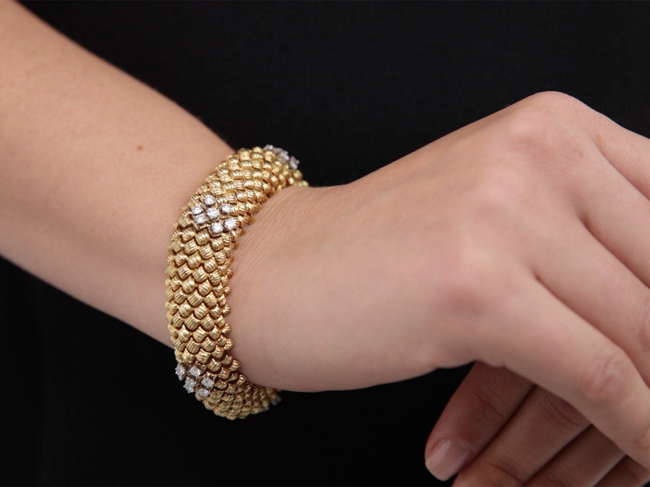 Diamond Gold Bracelet in 18K Gold