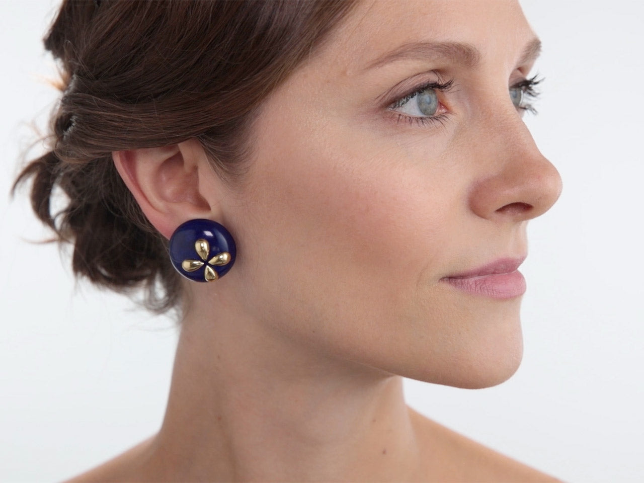 Angela Cummings Lapis Earrings in 18K