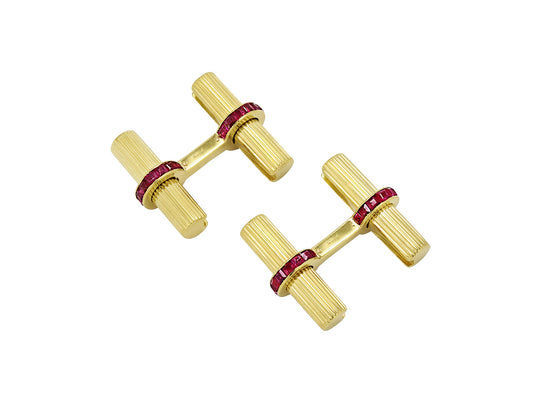 Van Cleef & Arpels Ruby Cufflinks in 18K Gold