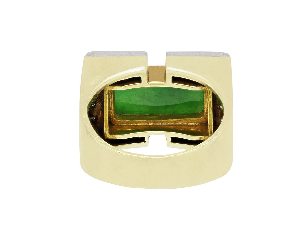 Jade and Diamond Ring in 18K