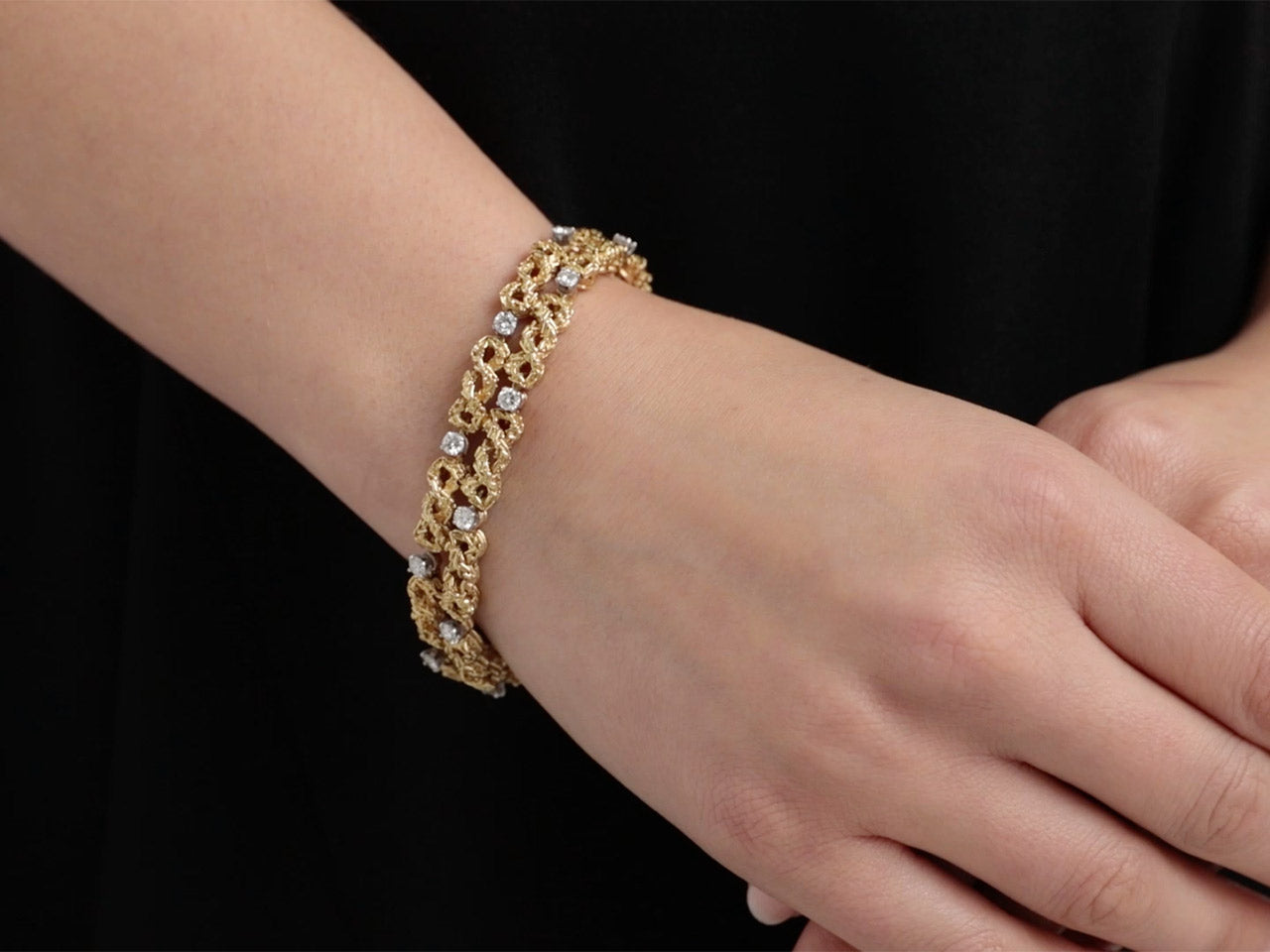 Gold and Diamond Bracelet, in 18K