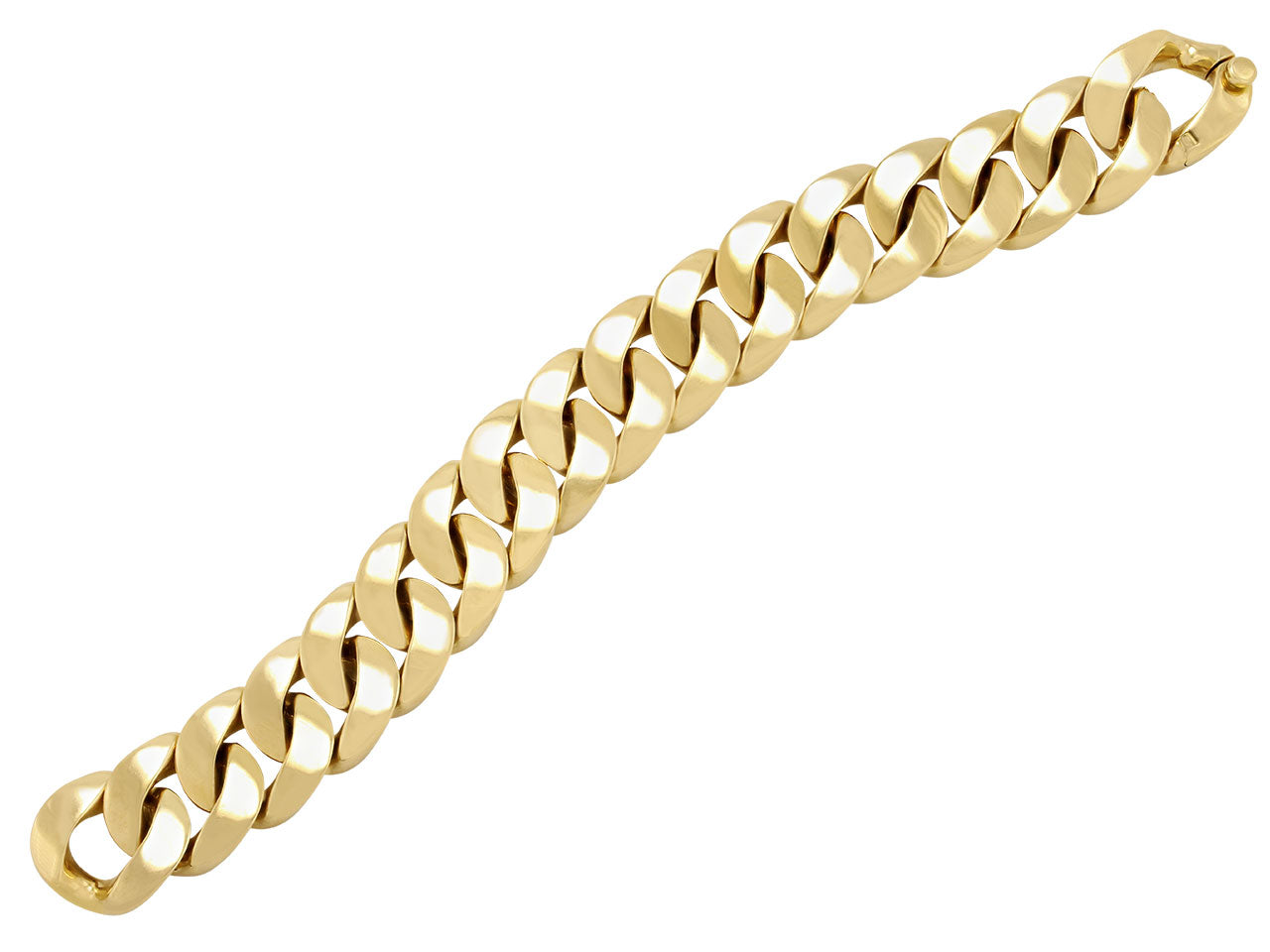 Curb Link Bracelet in 18K Gold, Medium, by Beladora