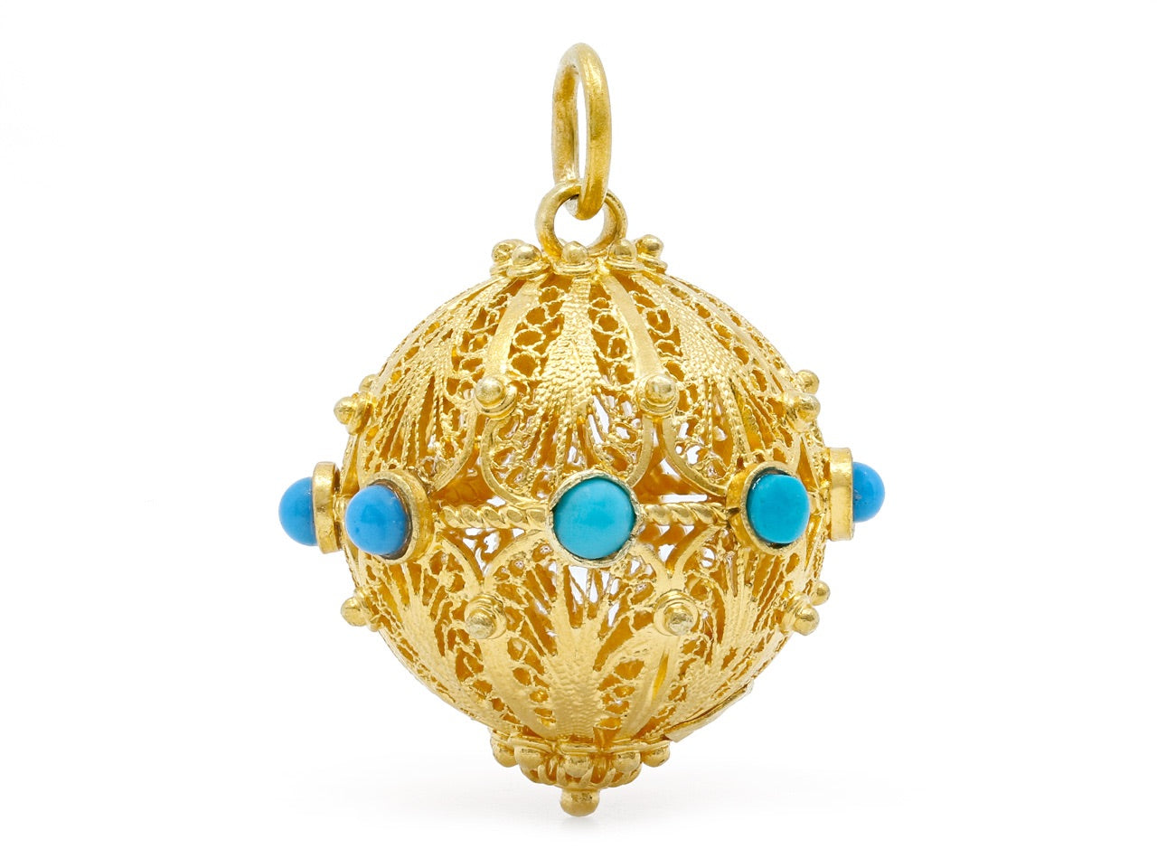 Spherical Pendant/Charm in 18K Gold