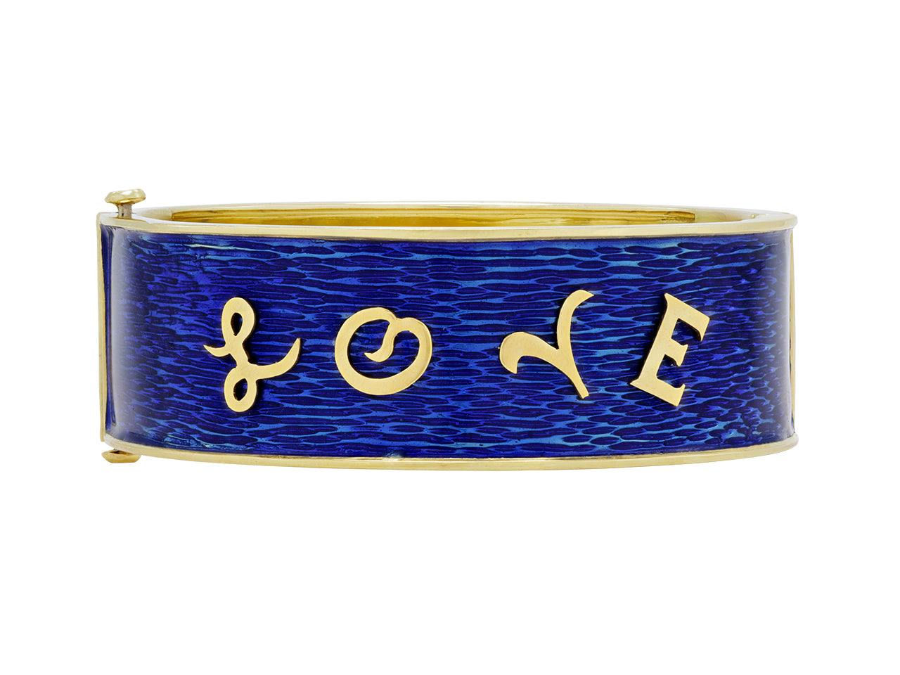 'Love' Bangle Bracelet in Enamel and 18K Gold