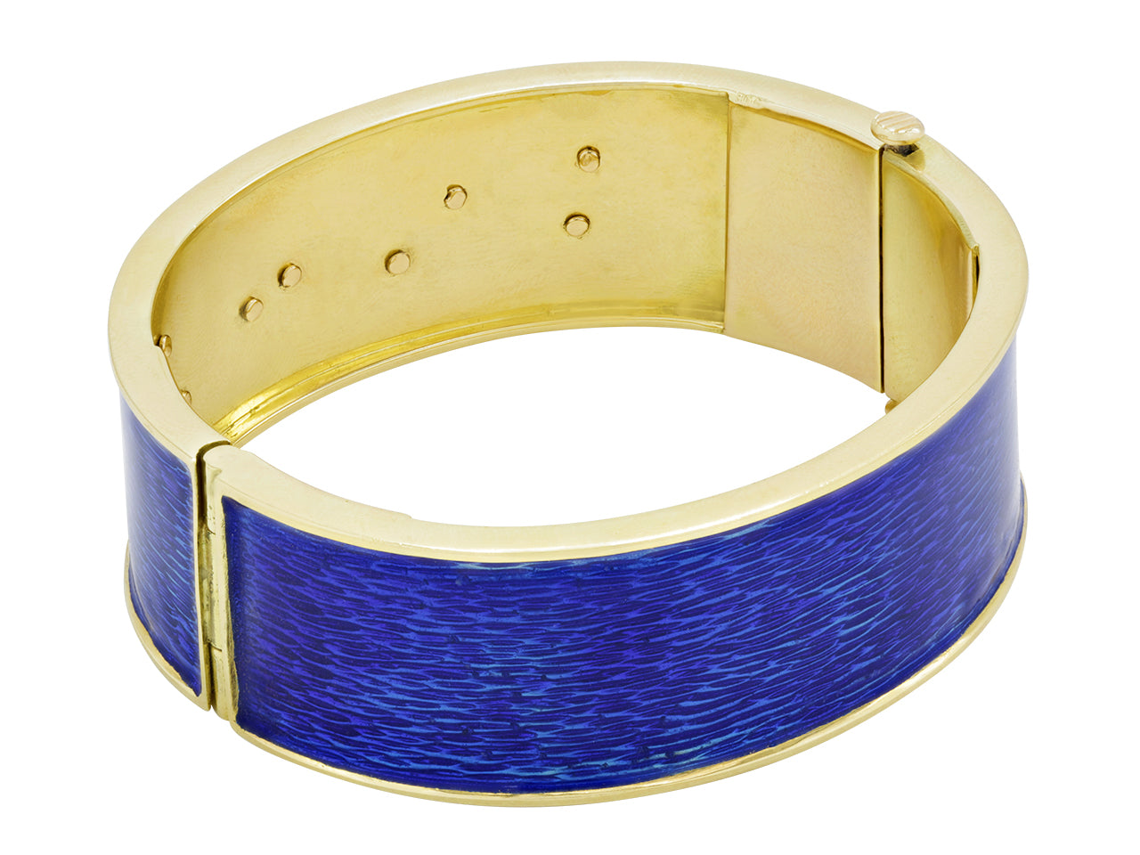 'Love' Bangle Bracelet in Enamel and 18K Gold