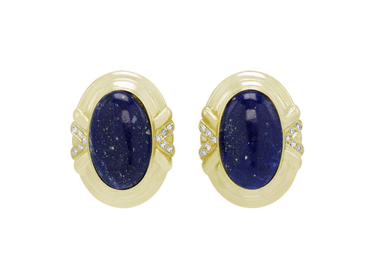 Lapis Earrings in 18K Gold