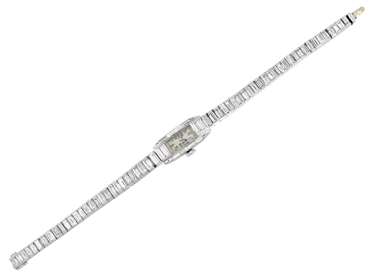 Art Deco Diamond Watch in Platinum