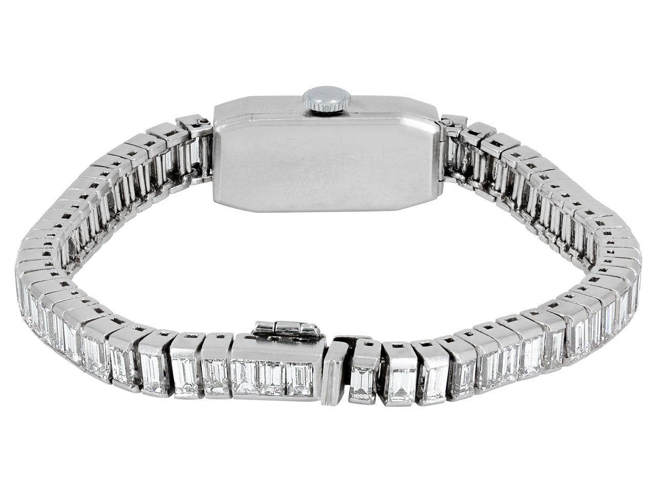 Art Deco Diamond Watch in Platinum