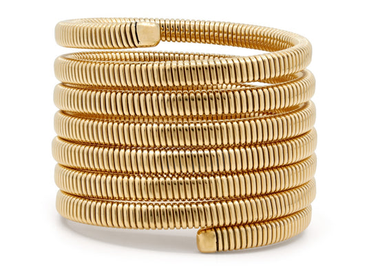 Tubogas Seven Row Wrap Bracelet in 18k Gold, by Beladora