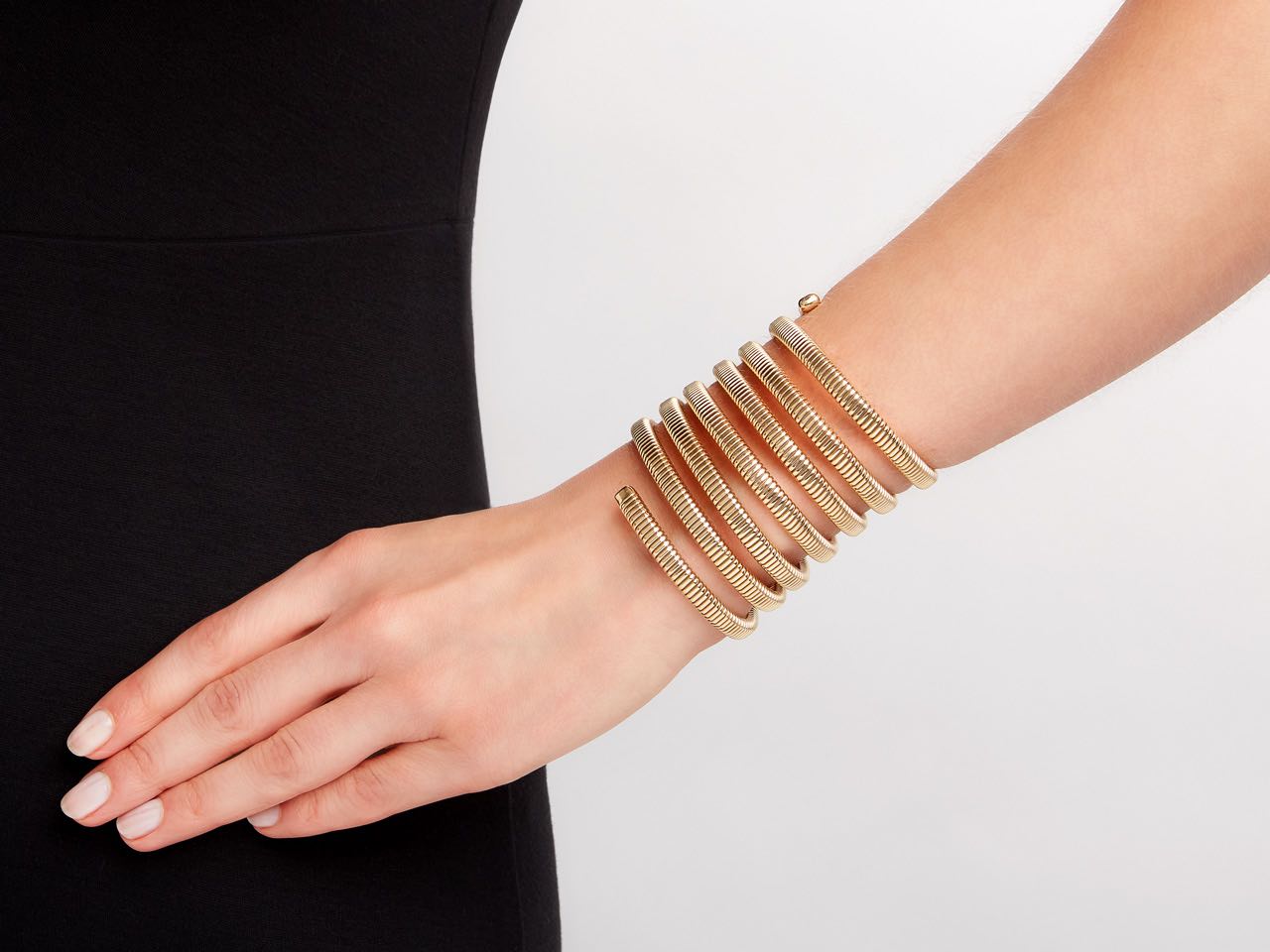 Tubogas Seven Row Wrap Bracelet in 18k Gold, by Beladora