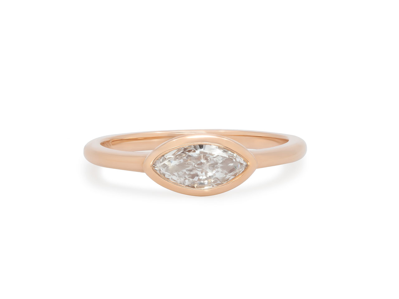 Beladora 'Bespoke' Marquise Diamond Ring in 18k Rose Gold