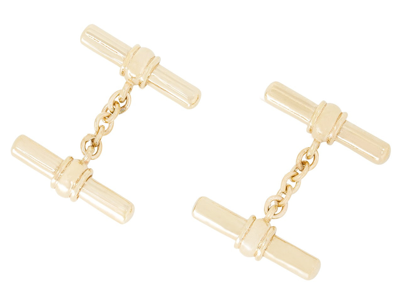 Baton Cufflinks in 14K Gold