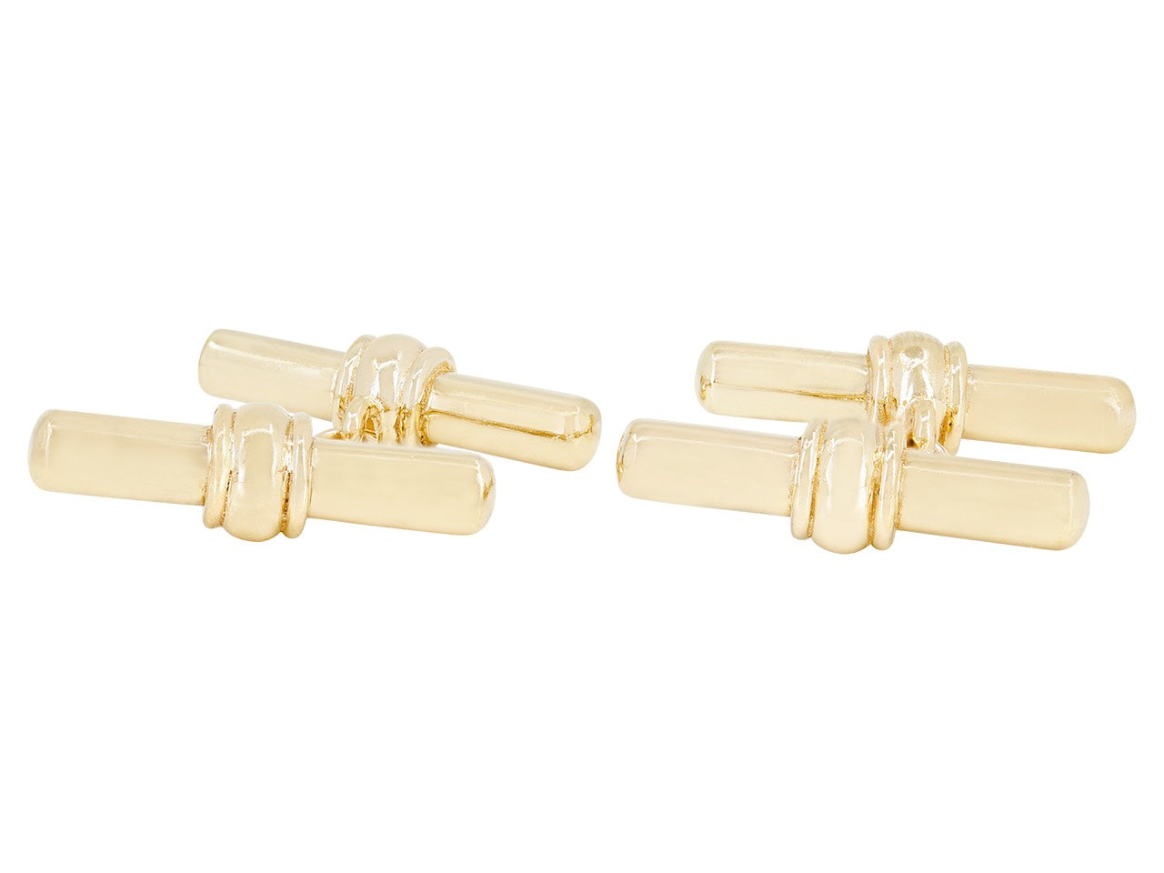 Baton Cufflinks in 14K Gold