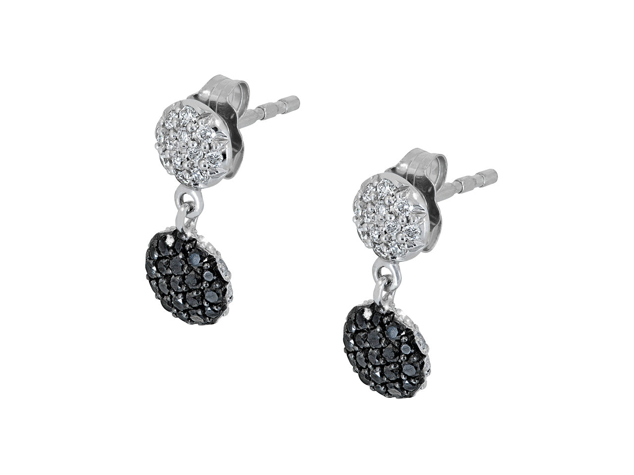 Rhonda Faber Green 'Mini Diamond Dot' Earrings in 18K White Gold