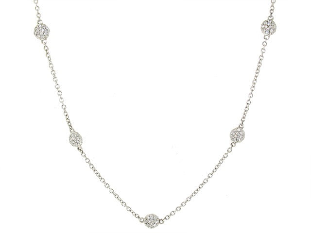 Rhonda Faber Green 'Diamondot' Necklace in 18K White Gold