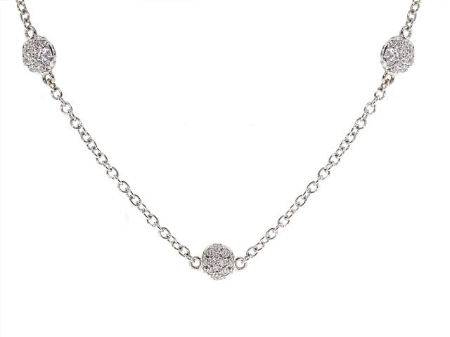 Rhonda Faber Green 'Diamondot' Necklace in 18K White Gold