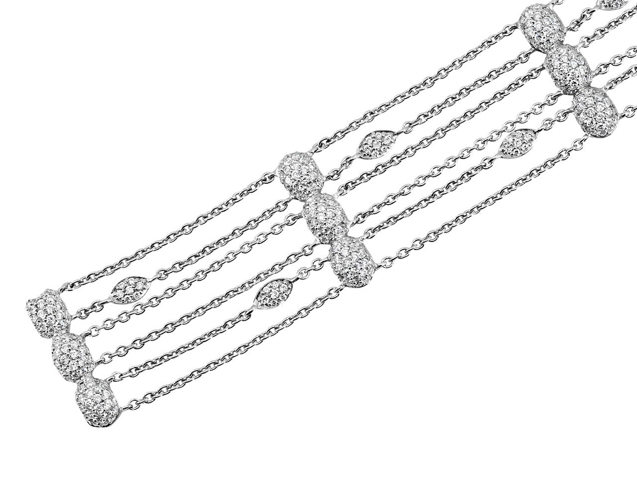 Rhonda Faber Green 'Ovallure' Diamond Bracelet in 18K White Gold