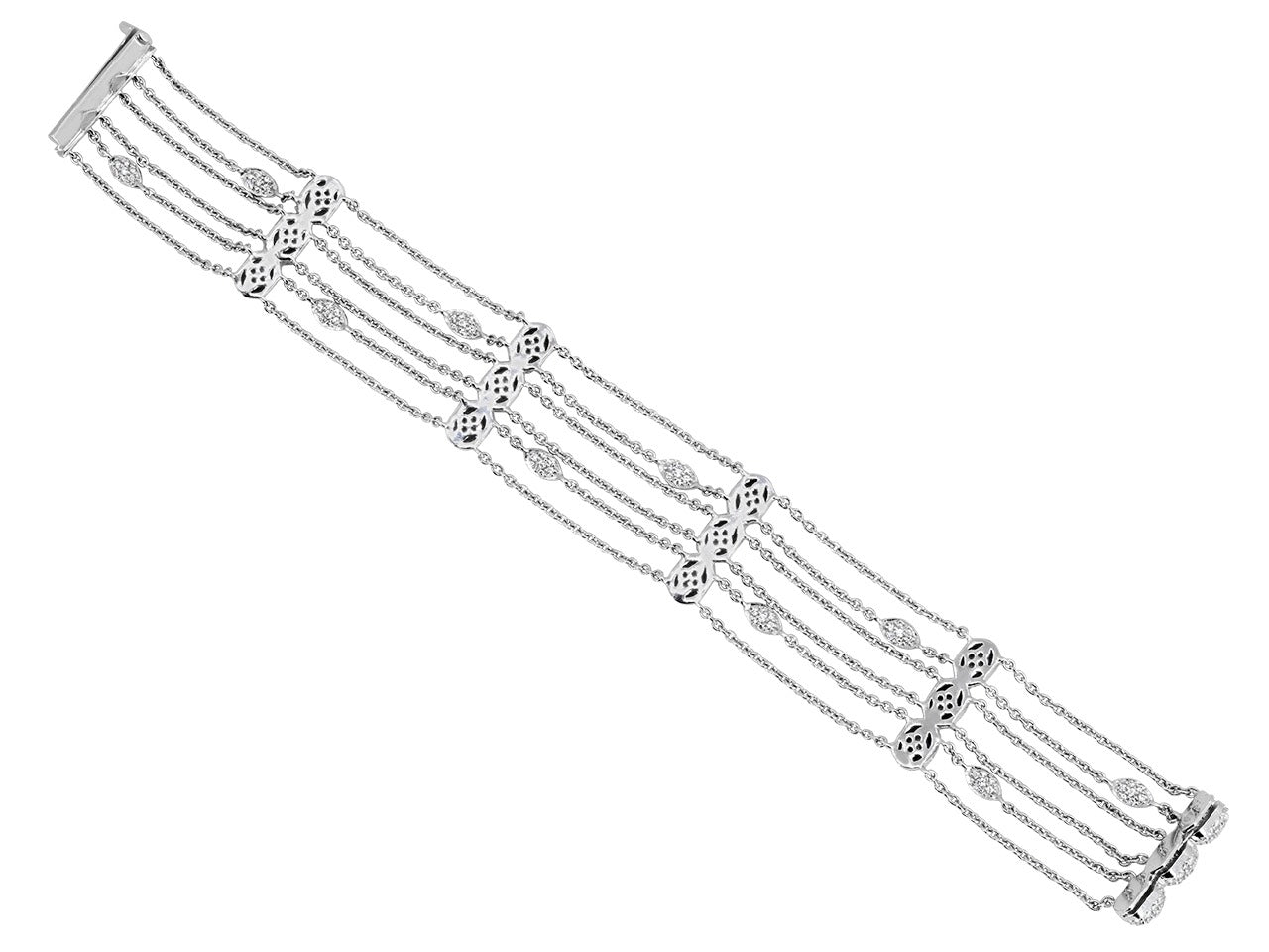 Rhonda Faber Green 'Ovallure' Diamond Bracelet in 18K White Gold