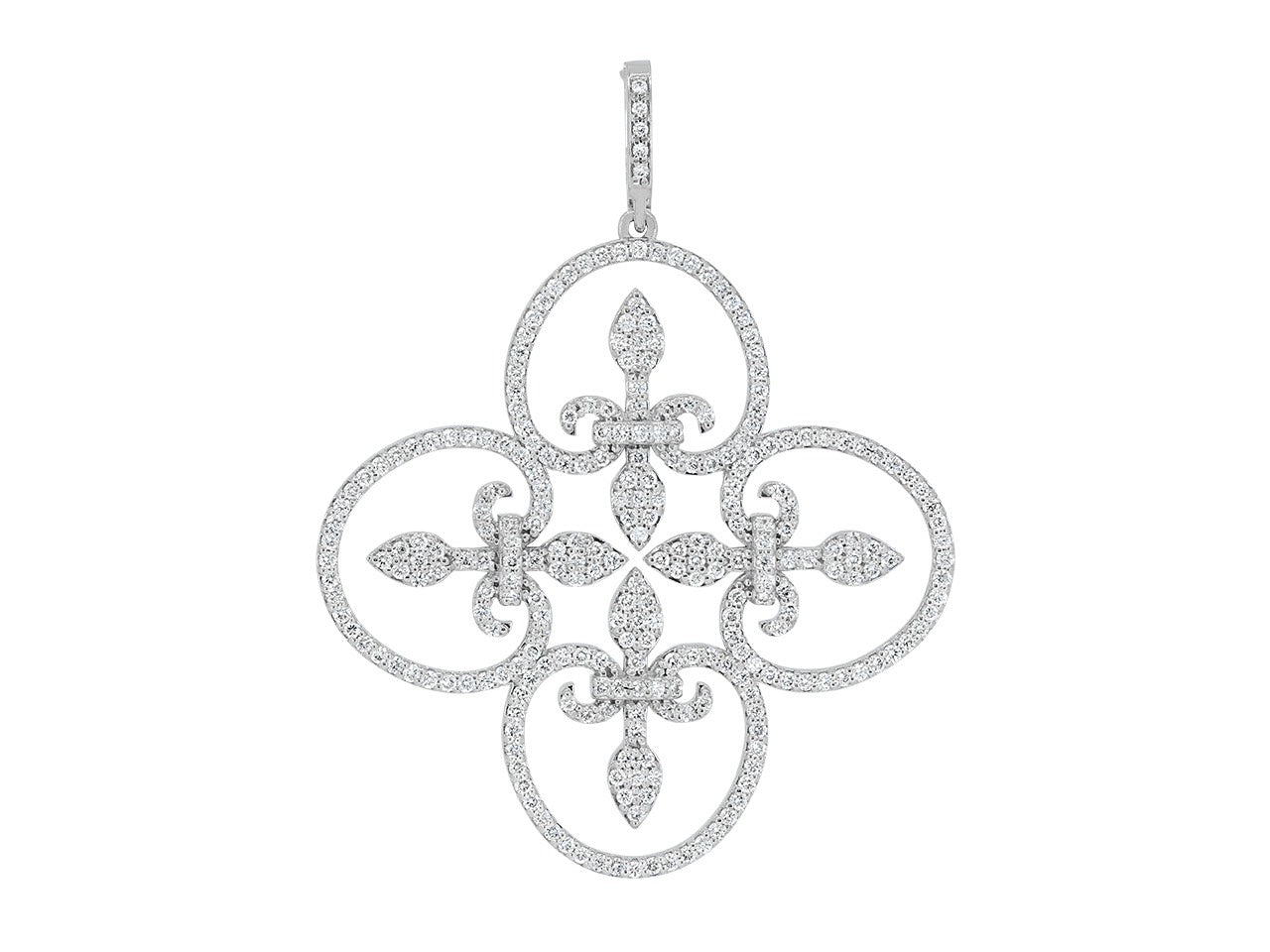 Rhonda Faber Green 'Lauren' Pendant in 18K White Gold