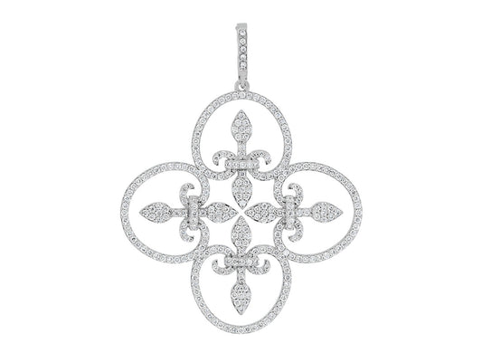 Rhonda Faber Green 'Lauren' Pendant in 18K White Gold