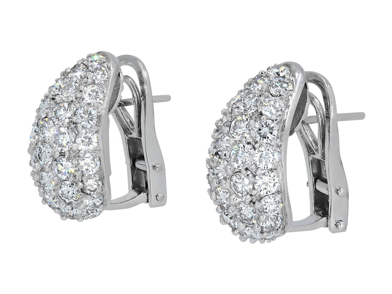 Tallarico Diamond Earrings in 18K White Gold