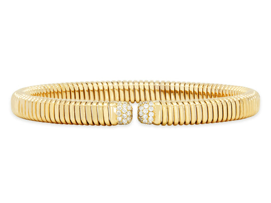 Tubogas Diamond Bracelet in 18K Gold, by Beladora