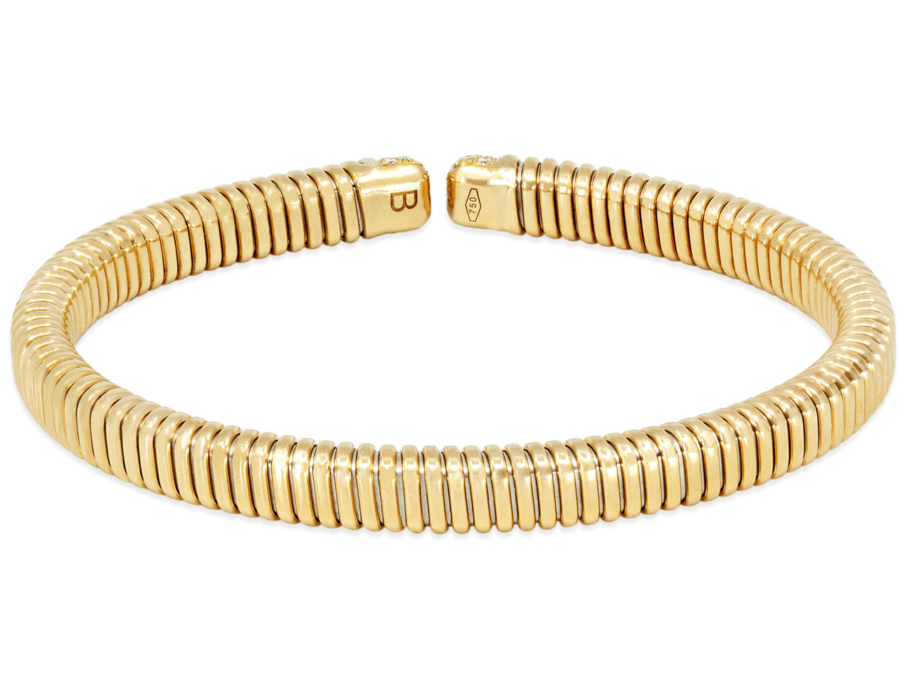 Tubogas Diamond Bracelet in 18K Gold, by Beladora