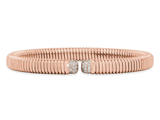 Tubogas Diamond Bracelet in 18K Rose Gold, by Beladora