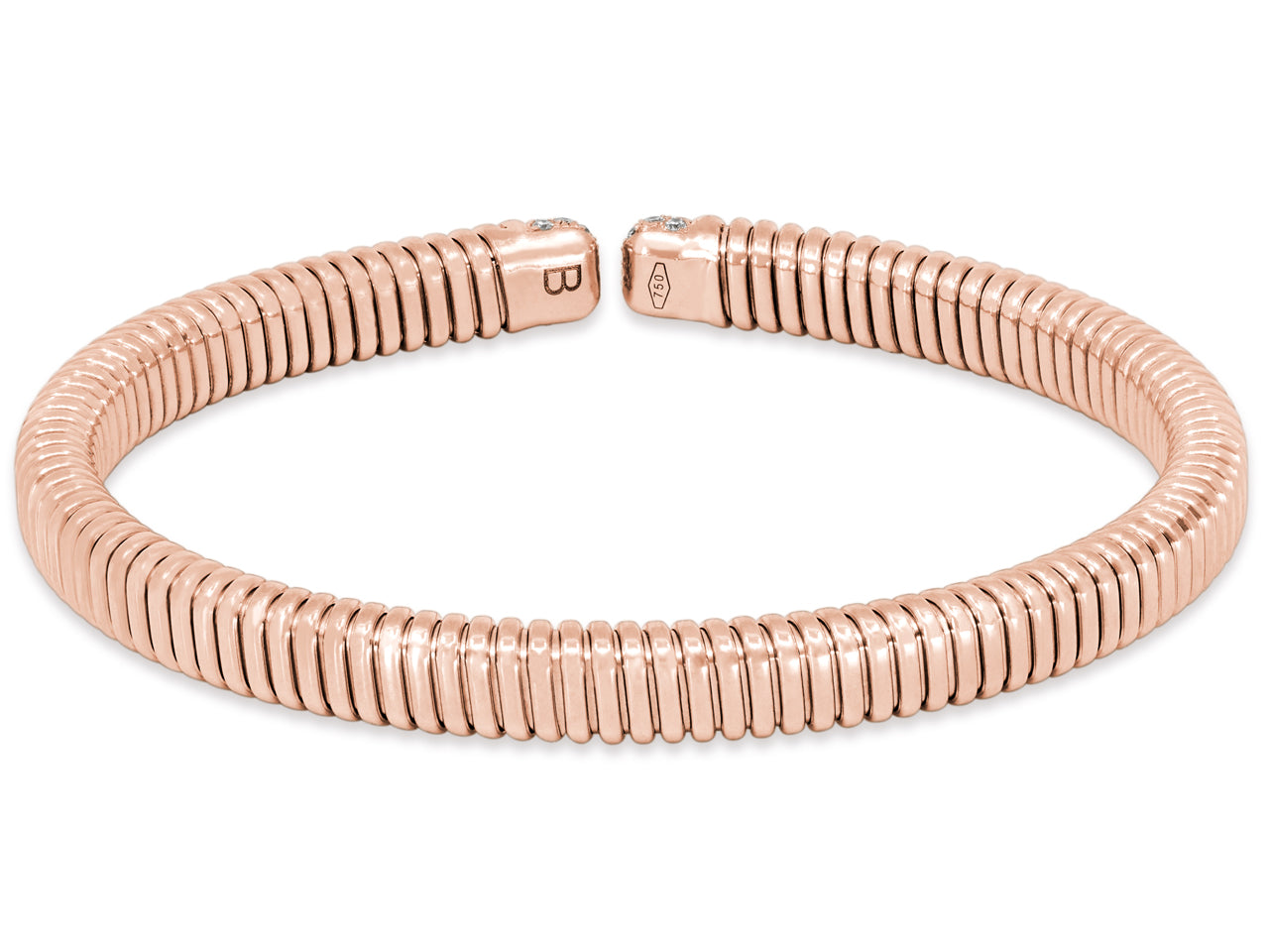 Tubogas Diamond Bracelet in 18K Rose Gold, by Beladora