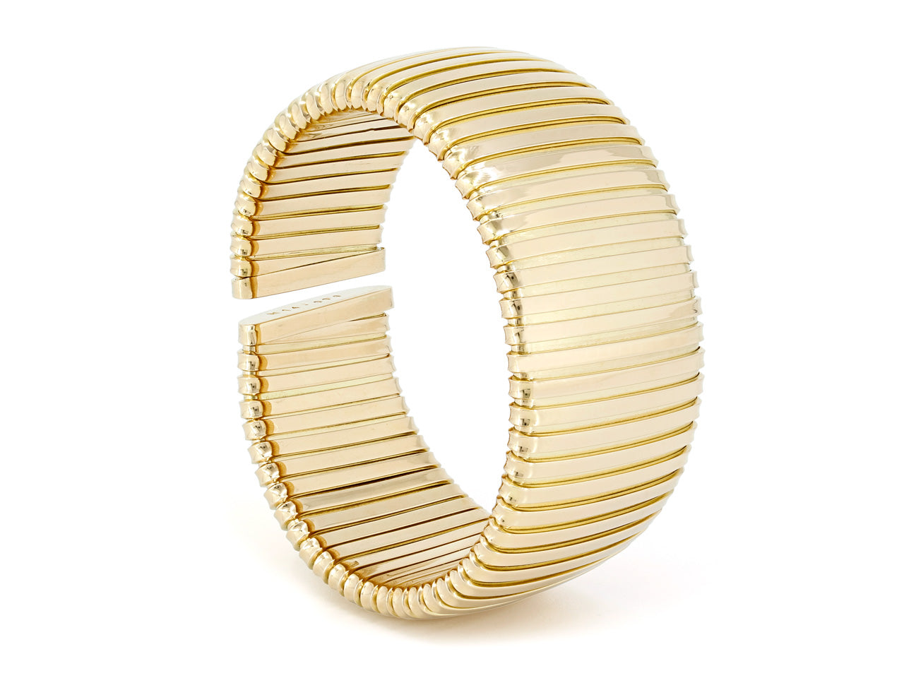 Wide Gold Cuff in 18K Gold, by Beladora