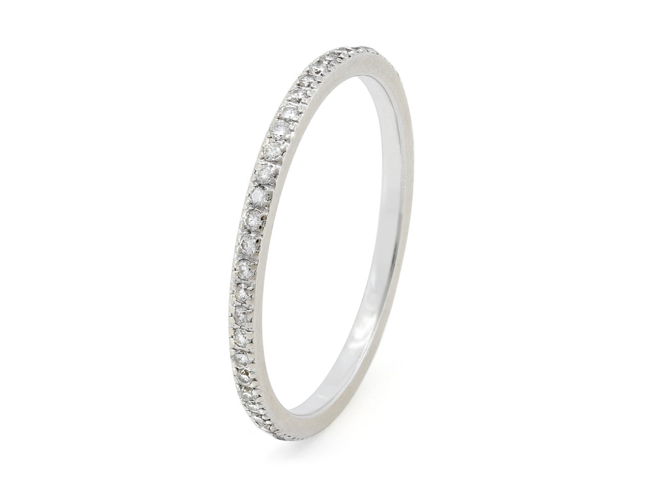 Diamond Micro-Pavé Band in 18K White Gold