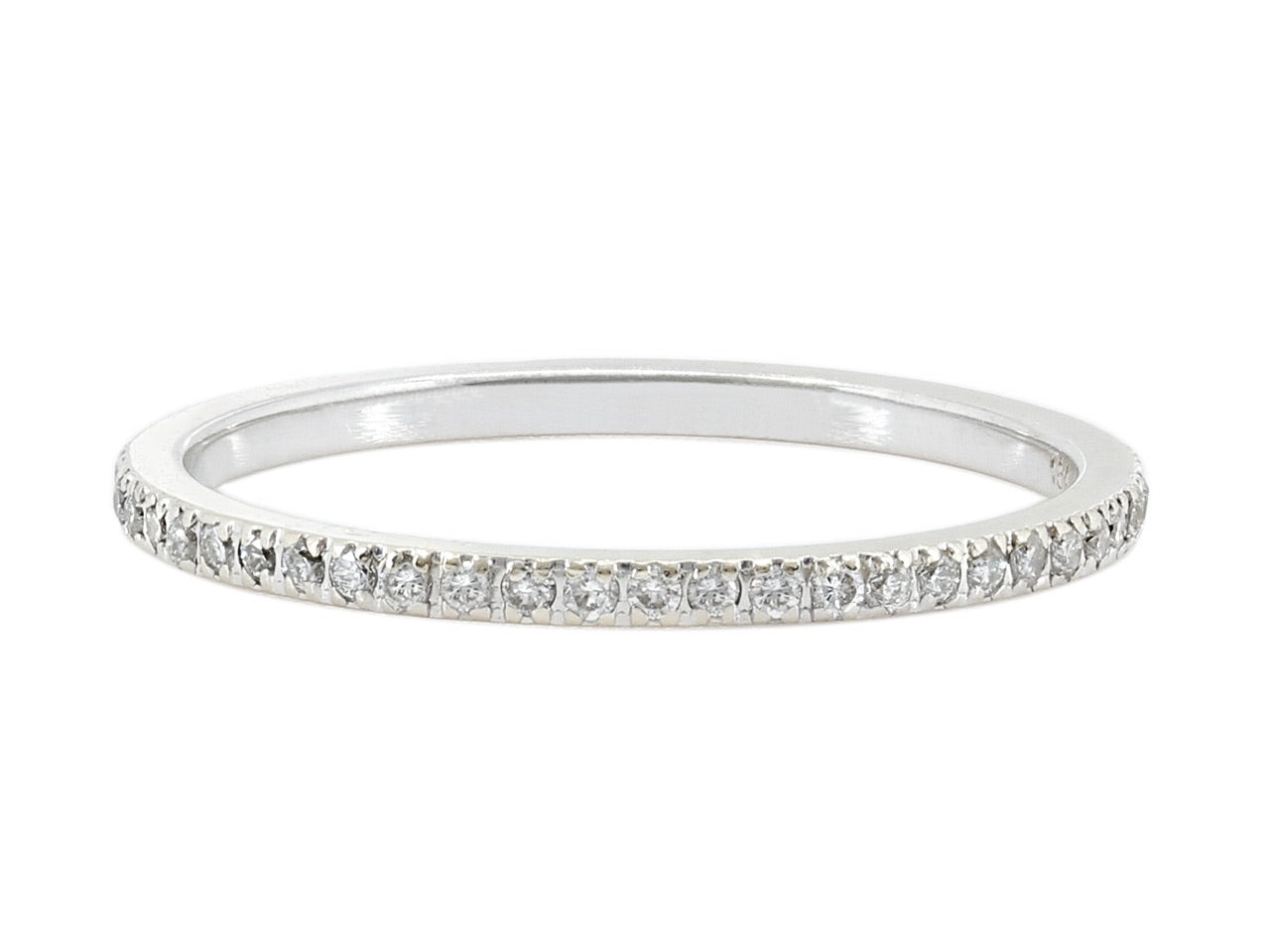 Diamond Micro-Pavé Band in 18K White Gold