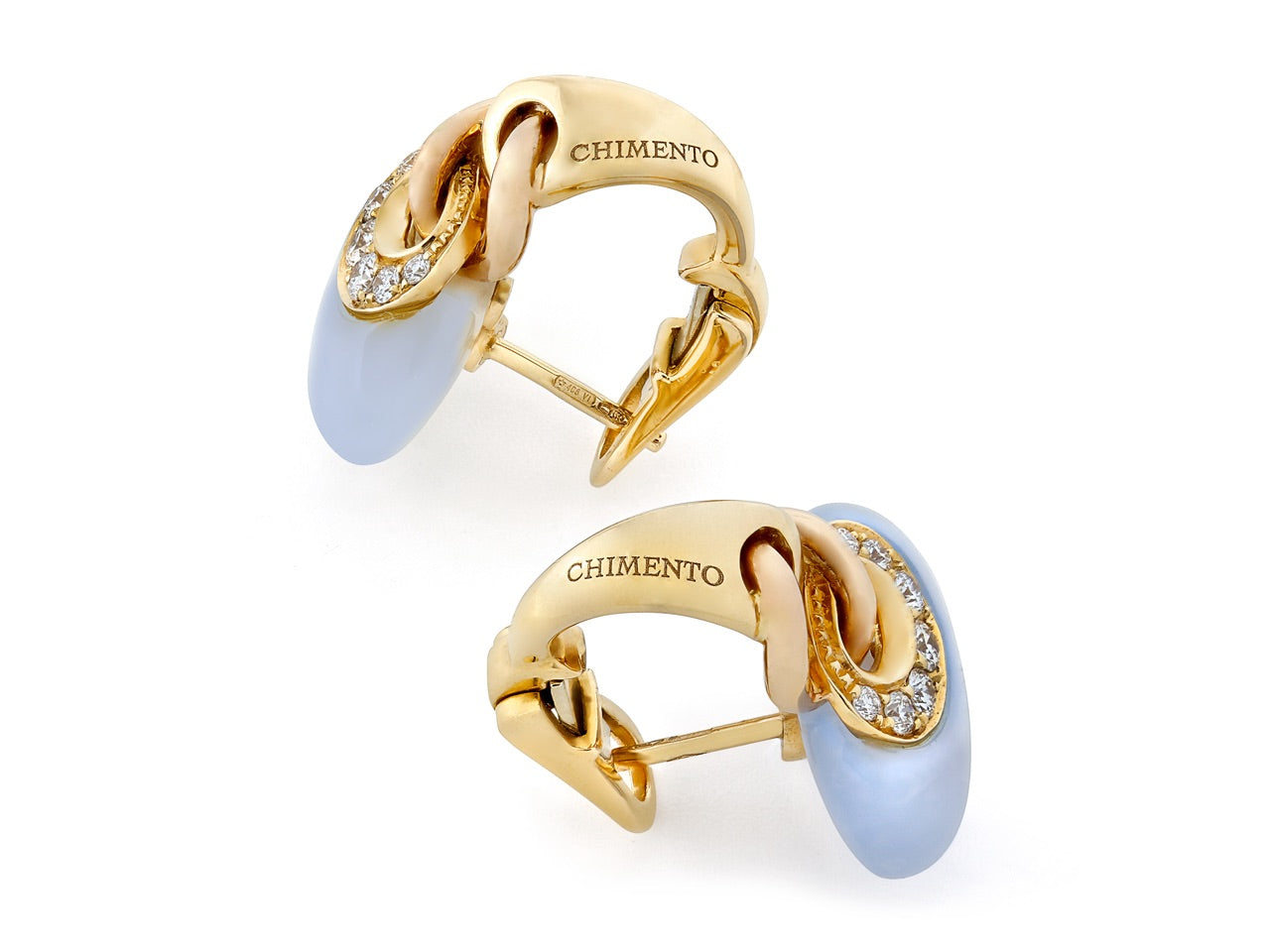 Chimento Chalcedony Earrings in 18K Yellow Gold