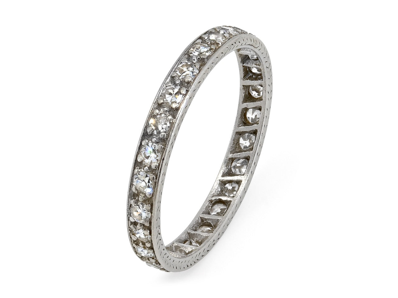 Art Deco Diamond Eternity Band in Platinum