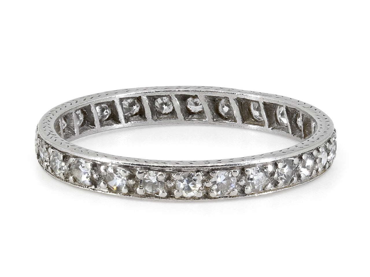 Art Deco Diamond Eternity Band in Platinum