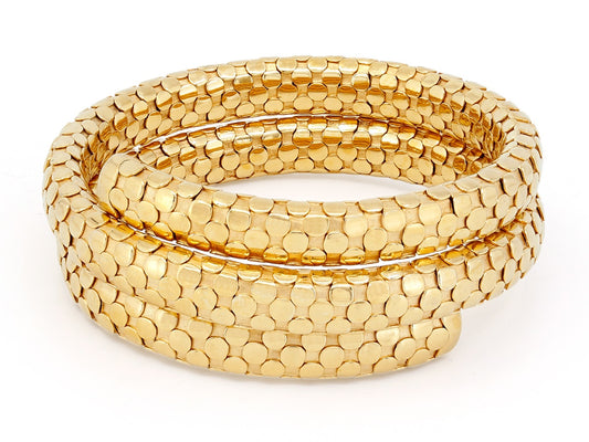 John Hardy Double Coil Dot Bracelet in 18K Gold